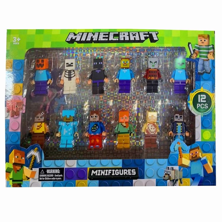 Minecraft Style 12-Piece Lego Compatible Mini Figures Set